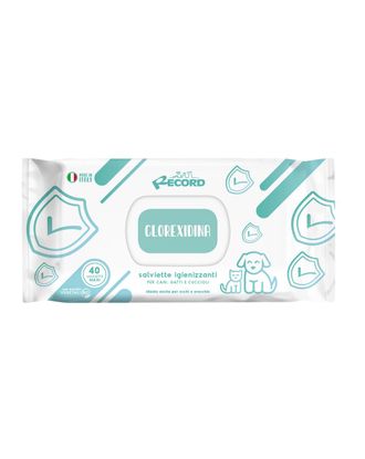 Record Salviette Clorexidina - chusteczki z chlorheksydyną dla psa i kota - 80szt.