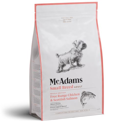 McAdams Small Breed Free Range Chicken  & Salmon - wypiekana karma dla małego psa, kurczak z wolnego wybiegu i łosoś