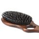 Blovi Brown Wood Brush 24cm - duża, drewniana szczotka z włosiem naturalnym, rozczesywaczem i otworem na palec, dla ras długowłosych