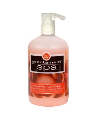 Best Shot Spa Caressing Jasmine & Mandarin Puppy Wash - relaksacyjny płyn myjący dla szczeniąt i kociąt, kwiatowo-owocowy zapachu, z naturalnymi ekstraktami, koncentrat 1:10 - Pojemność: 473ml