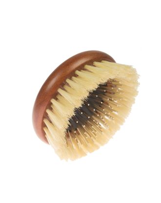 P&W Dog Stylist Brush - mała, okrągła szczotka drewniana z naturalnym włosiem i metalowymi igłami