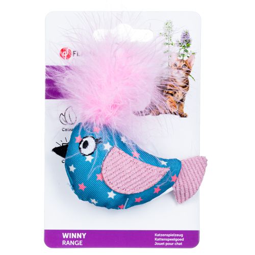 Flamingo Cat Winny Bird 10m - ptaszek zabawka dla kota, z piórkiem boa i kocimiętką, szeleszcząca