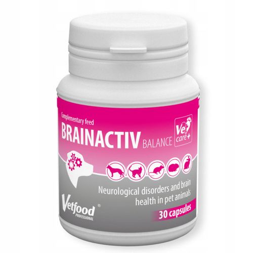 Vetfood Brainacitv Balance 30tbl. - preparat łagodzący skutki starzenia się, dla psa, kota, fretek, gryzoni i jeży