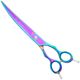 Geib Entree Blue Titan Curved Scissors - wysokiej jakości nożyczki gięte z jednostronnym mikroszlifem i tytanową powłoką