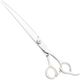 P&W Alfa Omega Curved Scissors - profesjonalne nożyczki groomerskie z krótkim uchwytem, gięte