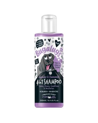 Bugalugs 4in1 Dog Shampoo - szampon uspokajający dla psa, z lawendą i rumiankiem, koncentrat 1:10 - 250ml