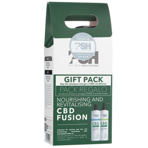 PSH Pet Pack Fusion 2x300ml - zestaw kosmetyków dla psów i kotów z problemem wypadającej sierści