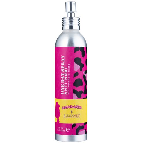 FluidoPet One Day Spray Amaranta 200ml - spray ułatwiający rozczesywanie sierści psa i kota, o zapachu waty cukrowej