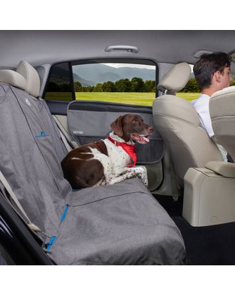 Kurgo Heather Bench Seat Cover - wodoodporny pokrowiec do samochodu dla psa, na tylną kanapę, szary