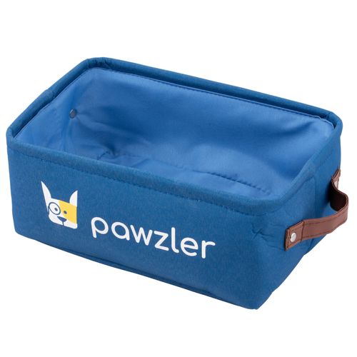 Pawzler Basket 28x20x12cm - materiałowy koszyk na zabawki dla psa, niebieski