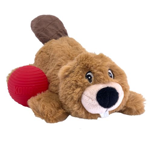 KONG Cozie Pocketz Beaver - pluszak dla psa, bóbr z piłeczkami