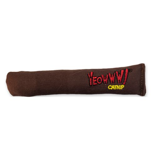 Yeowww! Cigar Cat Toy Brown 16cm - zabawka dla kota z organiczną kocimiętką, cygaro 