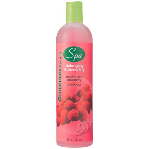 Pet Silk Spa Formula French Wild Raspberry Shampoo 473ml - nawilżający szampon ułatwiający rozczesywanie sierści, o zapachu malin, koncentrat 1:16