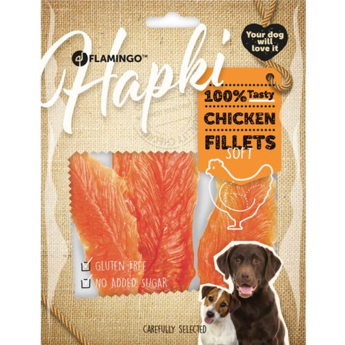Flamingo Hapki Chick'N Soft Fillet 170gr -  miękkie przysmaki dla psa, suszone filety z kurczaka