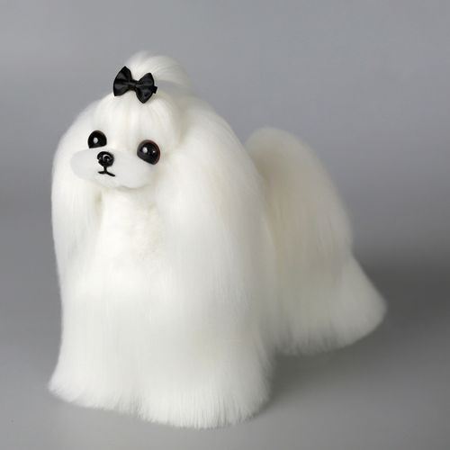 Mr. Jiang Maltese Full Body Hair - wymienna sierść do manekina groomerskiego Small Model Dog, maltańczyk