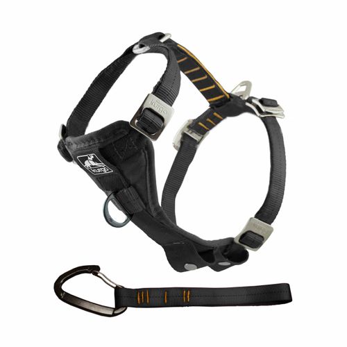 Kurgo Enhanced Strength Tru-Fit Smart Harness Black - szelki samochodowe dla psa, czarne