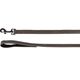 Flamingo Leash Patti Grey - elegancka smycz dla psa, eko-skóra, podszyty uchwyt, tłoczony wzór, szara, 130cm