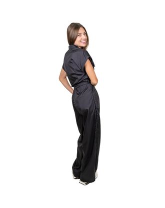 Tikima Favona Shirt Black - kombinezon groomerski z krótkim rękawem, czarny