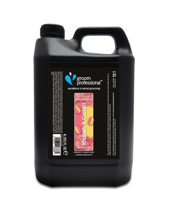 Groom Professional Rhubarb & Custard Shampoo - nawilżający szampon dla psa, o zapachu ciasta z rabarbarem - 4L