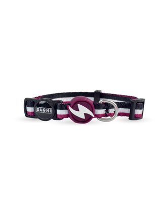 Dashi Stripes Purple & Black Cat Collar - obroża dla kota, paski fioletowo-czarne