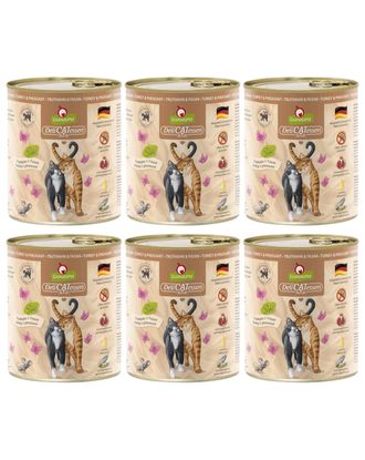 GranataPet DeliCatessen Turkey & Pheasant - bezzbożowa mokra karma dla kota, indyk i bażant - 6x 800g