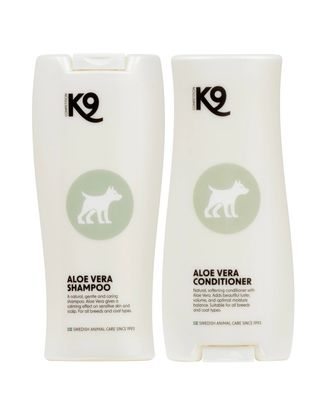 K9 Aloe Vera Set - zestaw szampon + odżywka z aloesem do pielęgnacji zwierząt z wrażliwą skórą