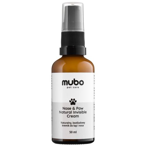 Mubo Nose & Paw Natural Invisible Cream 50ml - naturalny, bezśladowy kremik do łap i nosa psa i kota