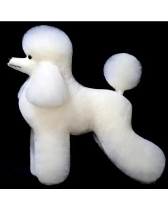 Mr. Jiang Poodle Full Body Hair Lamb - wymienna sierść do manekina groomerskiego Toy Poodle, biała