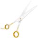 P&W Rony De Munter Left Curved Scissors 8" - profesjonalne nożyczki groomerskie dla osób leworęcznych, gięte