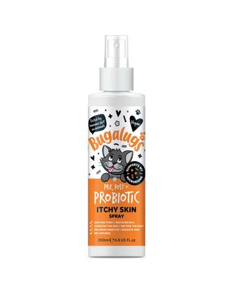 Bugalugs Pre, Post + Probiotic Itchy Skin Spray for Cats 200ml - probiotyczny spray łagodzący świąd i wspierający mikrobiom skóry kota