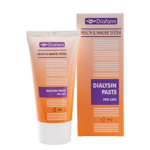 Diafarm Dialysin Paste 50g - pasta z L-lizyną dla kota, wsparcie układu odpornościowego, oddechowego i oczu