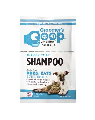 Groomer's Goop Glossy Coat Shampoo - głęboko oczyszczający szampon dla psa i kota, do przetłuszczającej się sierści - 30ml