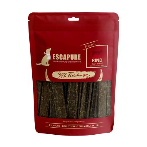 Escapure Stangerl Rind 150g - naturalne przysmaki dla psa, mięsne paski z wołowiny