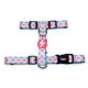 Dashi Coral Back Harness - regulowane szelki guard dla psa, wzór z różowymi kółkami