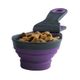Dexas Collapsible KlipScoop 3w1 Medium 237ml - składana miarka do karmy, z klipsem do zamykania worka, średnia, fioletowa