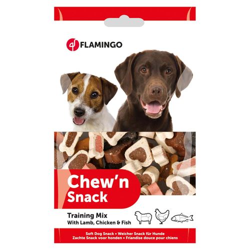 Flamingo Chew`n Snack Training Snack 150g - smaczki treningowe dla psa, z jagnięciną, kurczakiem i ryżem