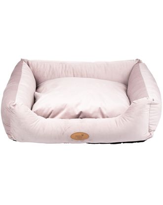 Blovi Bed Velur Love Pink L - eleganckie welurowe legowisko dla psa i kota, prostokątne brudny róż