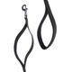 Flamingo Leash Kayga Black - nylonowa smycz dla psa, z elastyczną saszetką i 2 uchwytami, czarna, 160cm/25mm