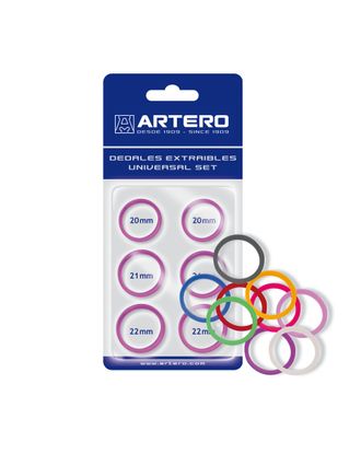 Artero - zestaw 6 wymiennych ringów do nożyczek, bordowe