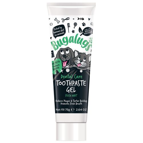 Bugalugs Dental Care Toothpaste Gel 75g - pasta do zębów dla psa i kota, miętowy żel