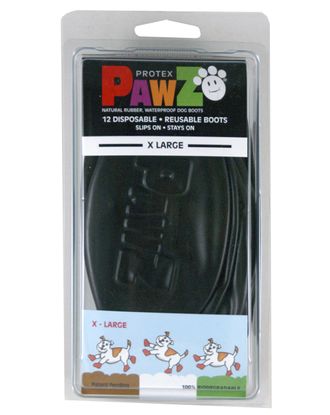 PAWZ - obuwie gumowe dla psów, 12 szt. kolor czarny