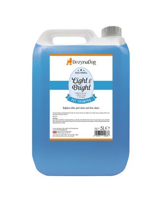 DezynaDog Magic Formula Light & Bright Shampoo - szampon rozjaśniający do sierści białej, jasnej i srebrnej - 5L