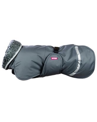 Toppa Pomppa for Harness Graphite - bardzo ciepła kurtka zimowa dla psa, z otworem na szelki, szara