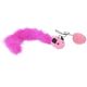 Flamingo Cat Mouse Ball 35cm - myszka z piłeczką dla kota, z ogonem z piór boa, lekko szeleszcząca