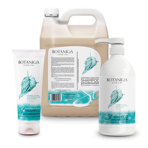 Botaniqa Show Line Soothing & Shiny Coat Shampoo - szampon do bardzo wrażliwej lub podrażnionej trymowaniem skóry psa