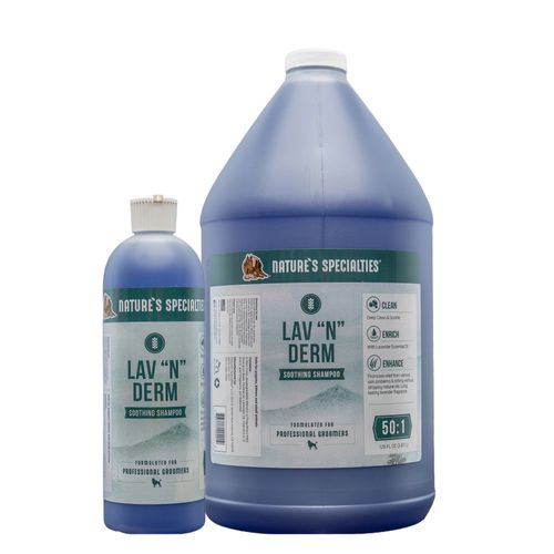 Nature's Specialties Lav-N-Derm Shampoo - łagodzący szampon antybakteryjny dla psa i kota, koncentrat 1:50