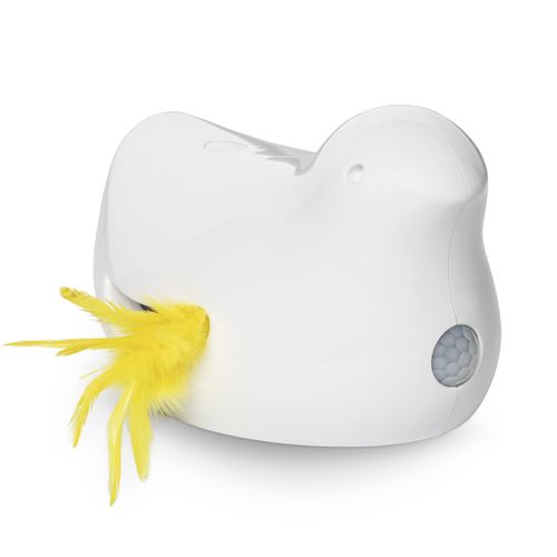 PetSafe Peek-A-Bird Electronic Cat Toy - zabawka dla kota z czujnikiem ruchu, ptak z piórkiem