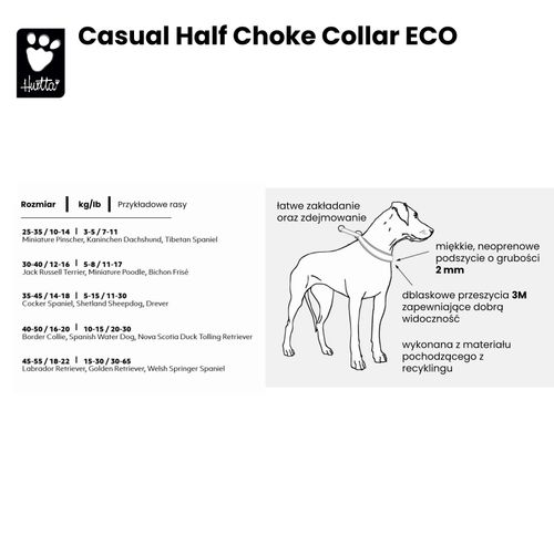 Hurtta Casual Half Choke Collar Eco Cinnamon obro a p zaciskowa