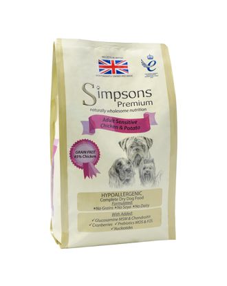 Simpsons Premium Adult Sensitive Chicken & Potato - karma dla wrażliwych psów, kurczak i ziemniaki - 12kg