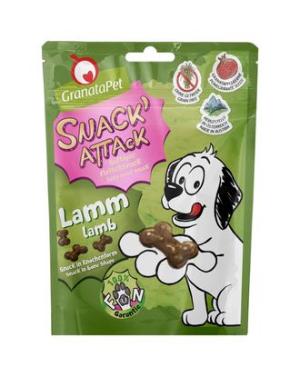 GranataPet Snack Attack Lamb 100g - naturalne mięsne przekąski dla psa, jagnięcina